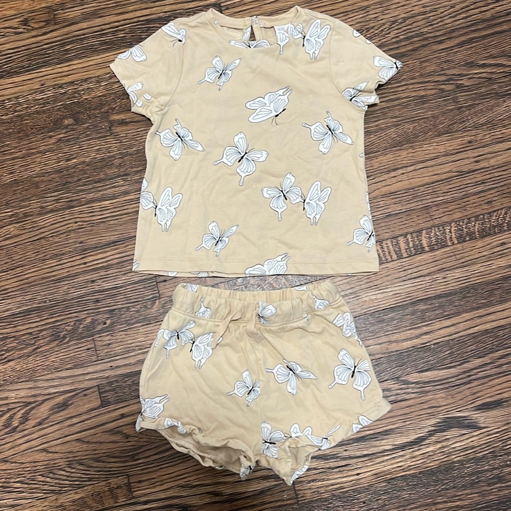 9M H&M matching butterfly set